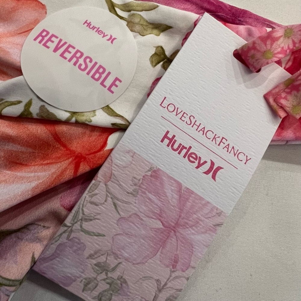 LOVESHACKFANCY X HURLEY - HIBISCUS CHEEKY REVERSIBLE HIPSTER BIKINI BOTTOM only - Picture 9 of 12